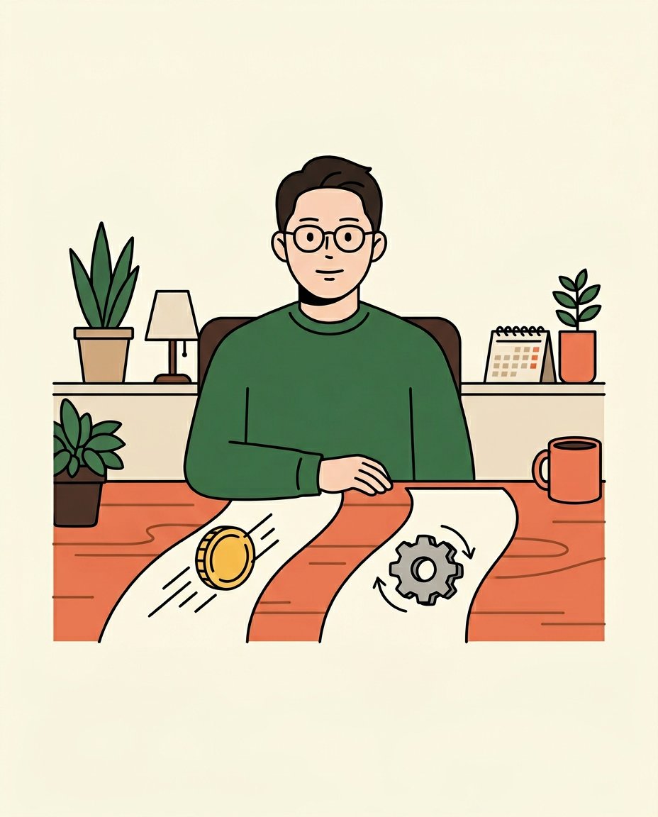 돈 결정은 빨리, 도구 결정은 천천히 — 망설임의 자리만 바꿔보셔요 보조 이미지