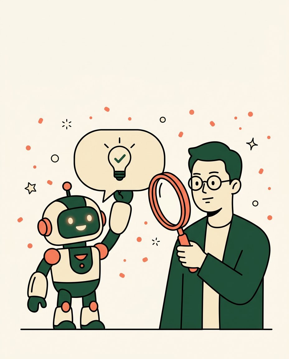 AI가 너무 자신 있게 답할 때, '틀리면 비싼 것'만 한 번 더 짚어보셔요 대표 이미지
