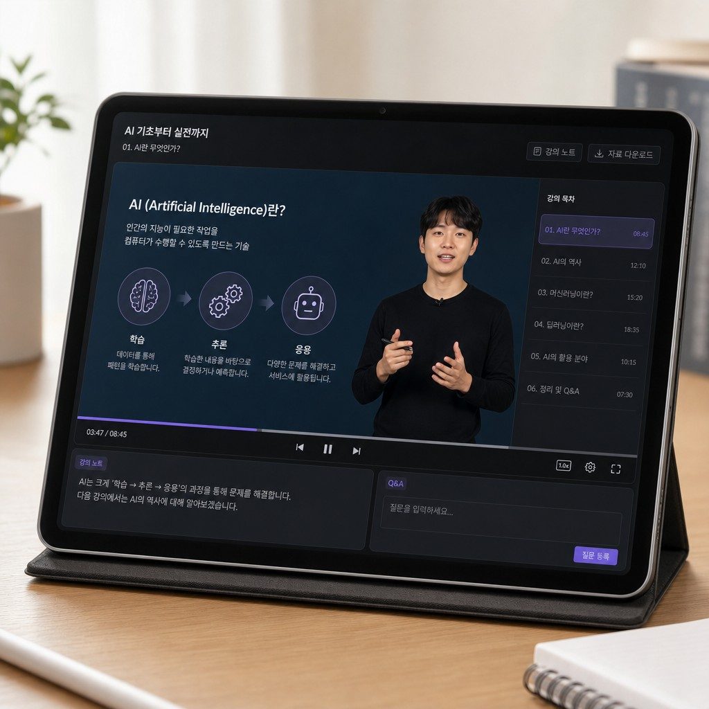 VOD 강의 화면 예시